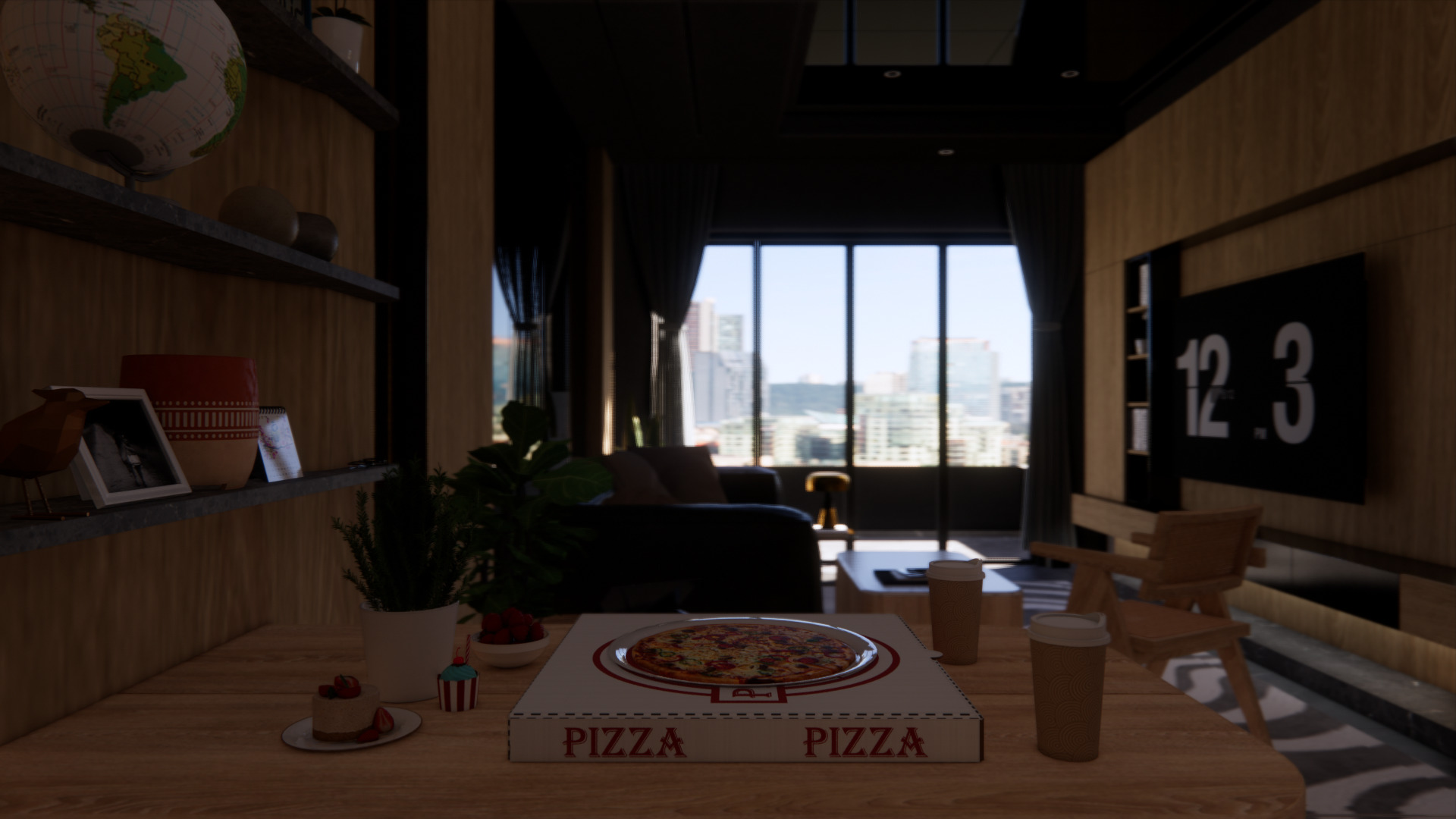 Timeless Modern Apartment Interior High Detail and Easy to Edit Low-poly 3D model_6