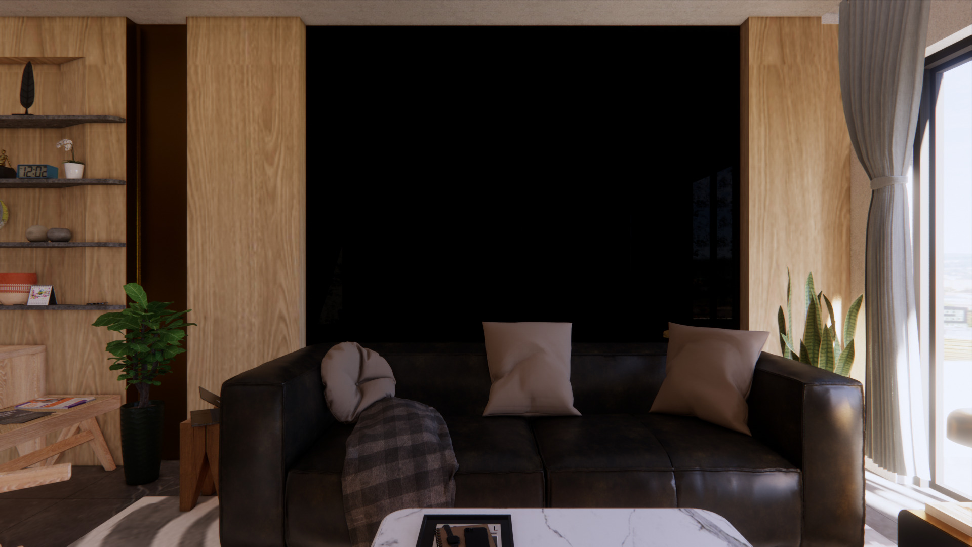 Timeless Modern Apartment Interior High Detail and Easy to Edit Low-poly 3D model_11