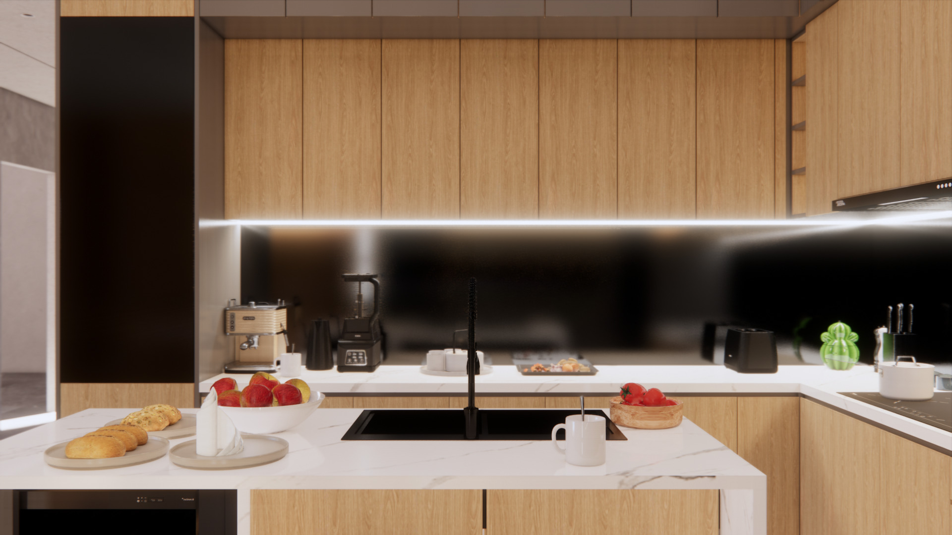 Timeless Modern Apartment Interior High Detail and Easy to Edit Low-poly 3D model_4