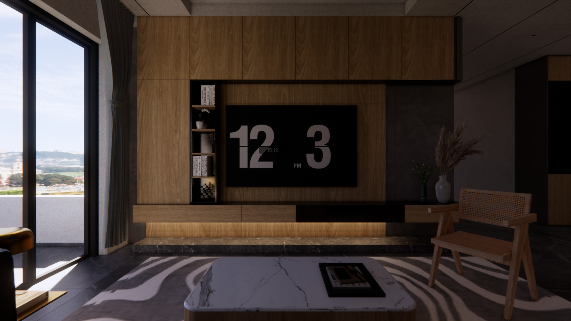 Timeless Modern Apartment Interior High Detail and Easy to Edit Low-poly 3D model_10