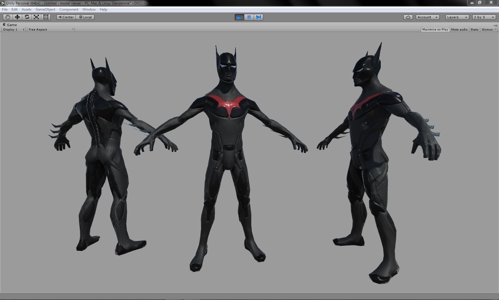 Batman Beyond game poly Low-poly 3D model_3