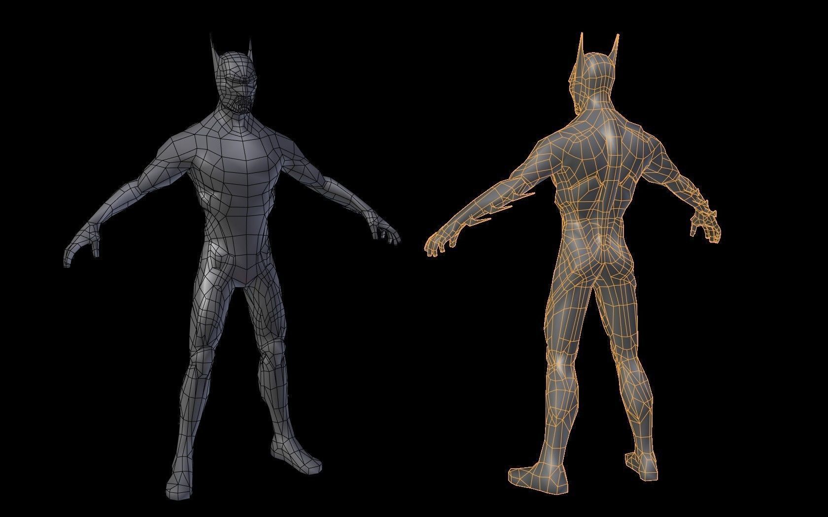 Batman Beyond game poly Low-poly 3D model_2