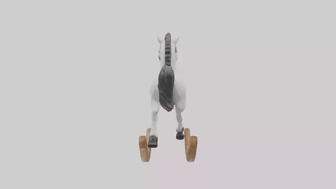 Rocking Horse statue model Low-poly 3D model