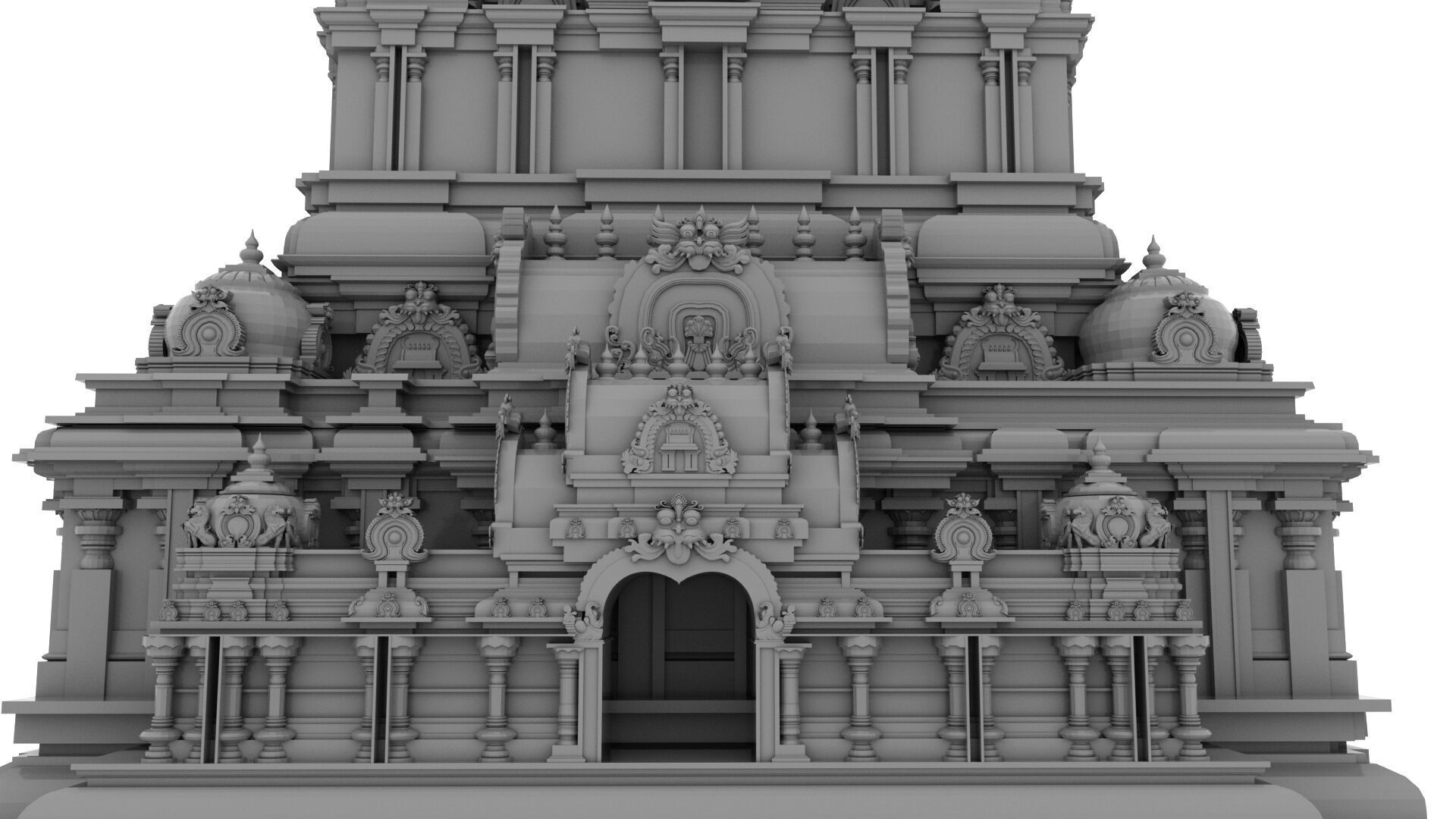 ganesha temple 3D model_11
