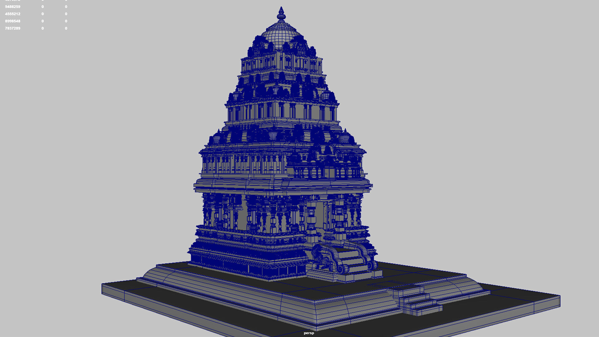 ganesha temple 3D model_12