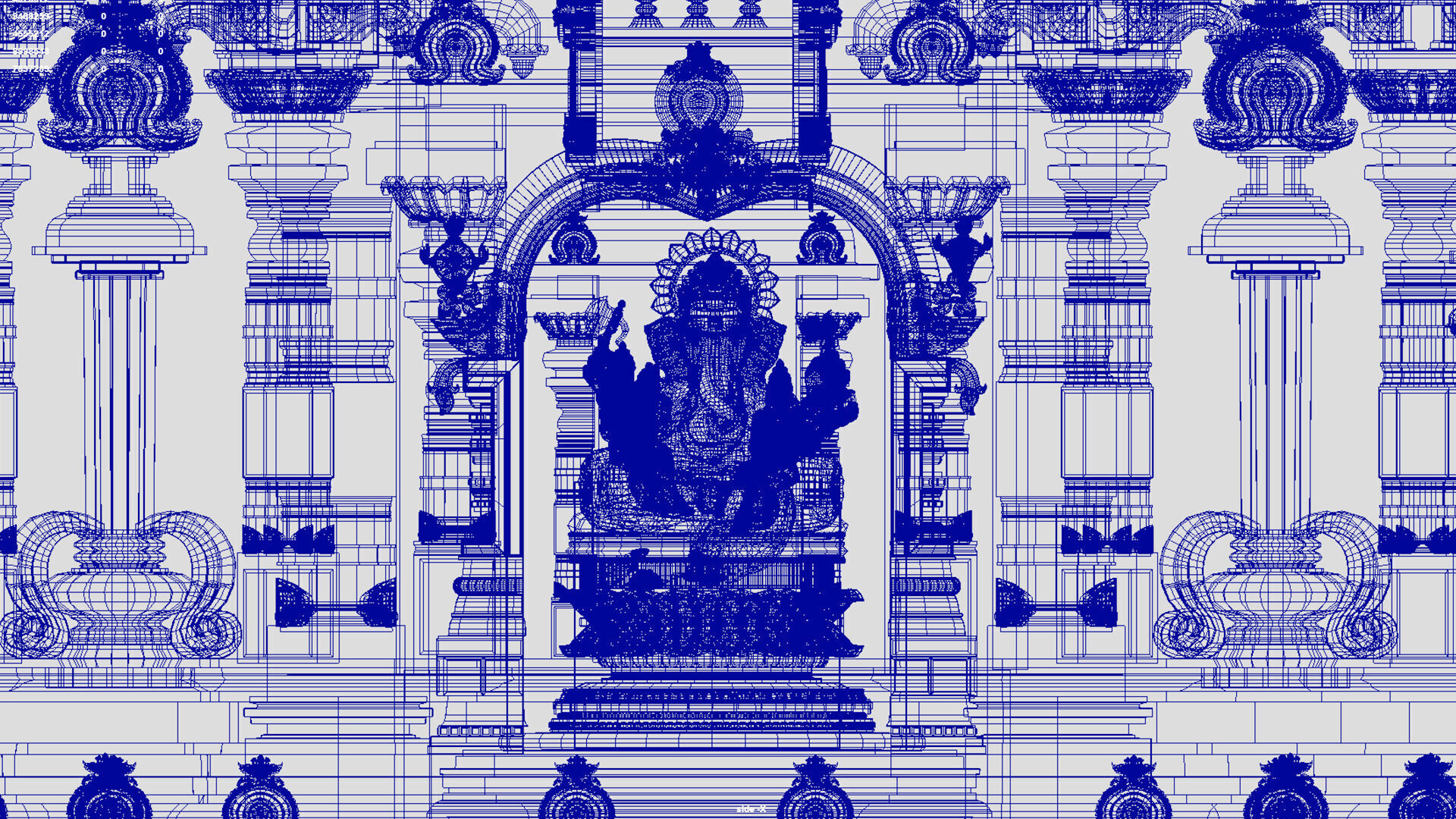 ganesha temple 3D model_1