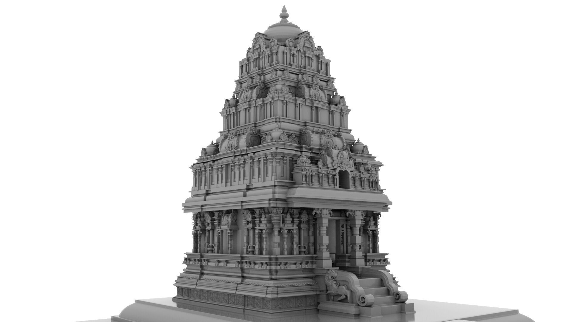 ganesha temple 3D model_5
