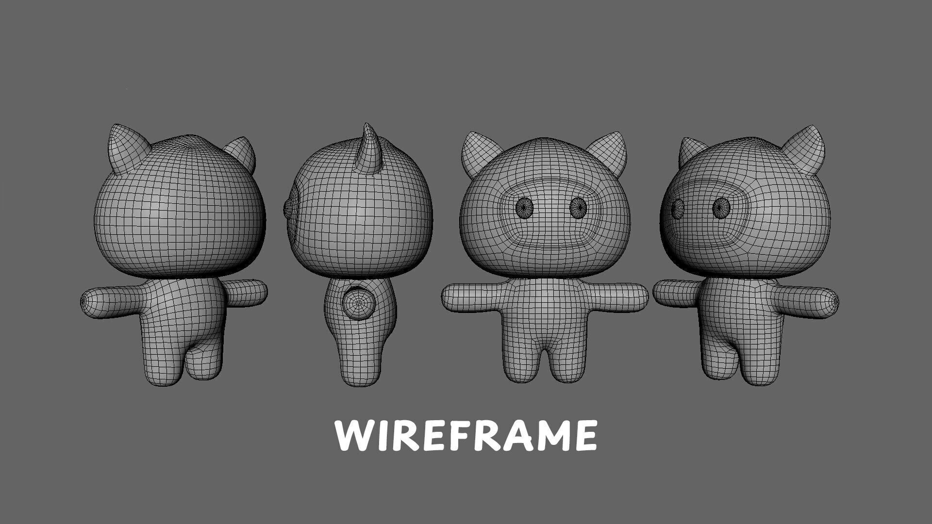 Low-Poly Character009 Mascot Animated  Low-poly 3D model_8