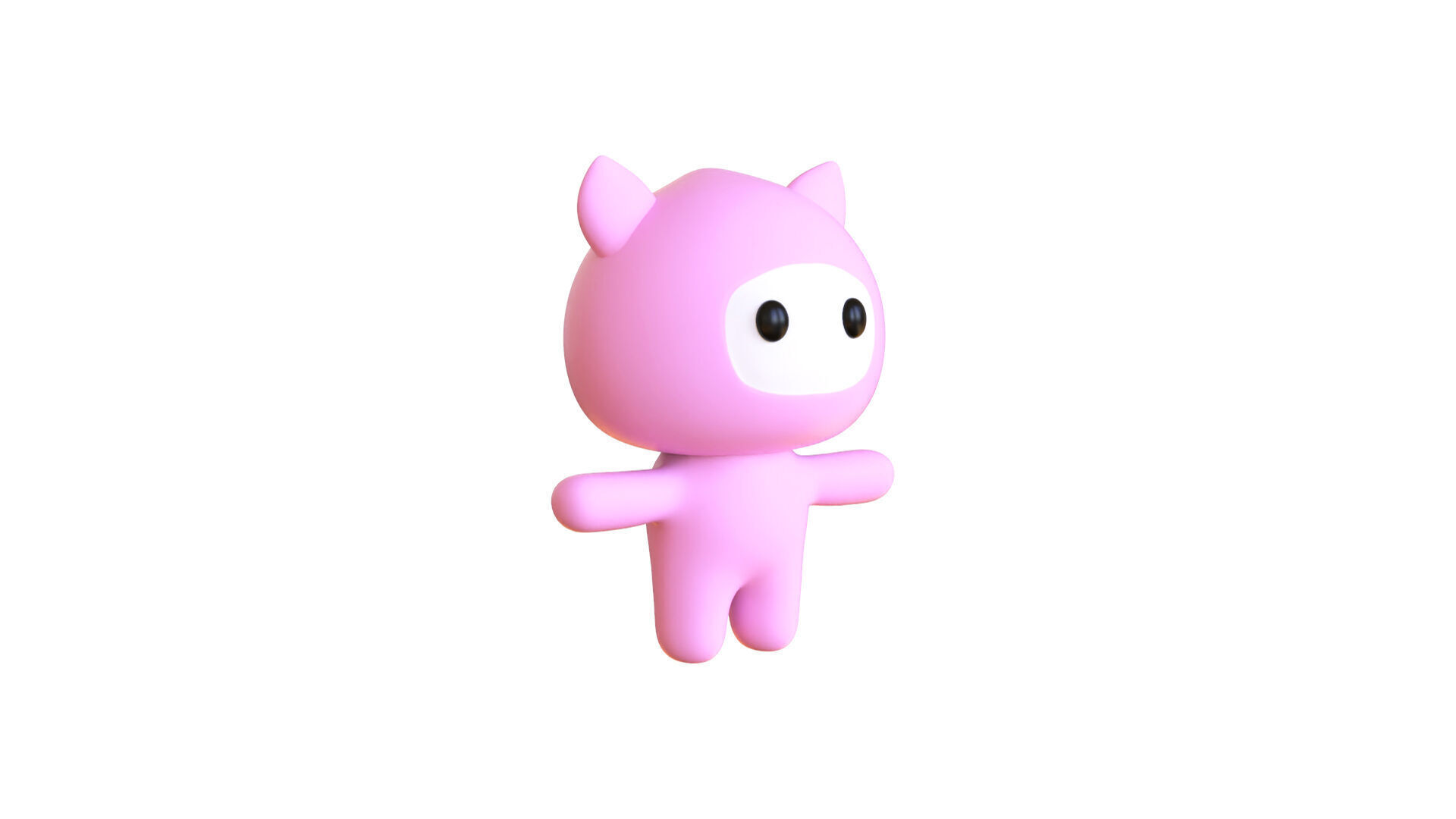 Low-Poly Character009 Mascot Animated  Low-poly 3D model_19