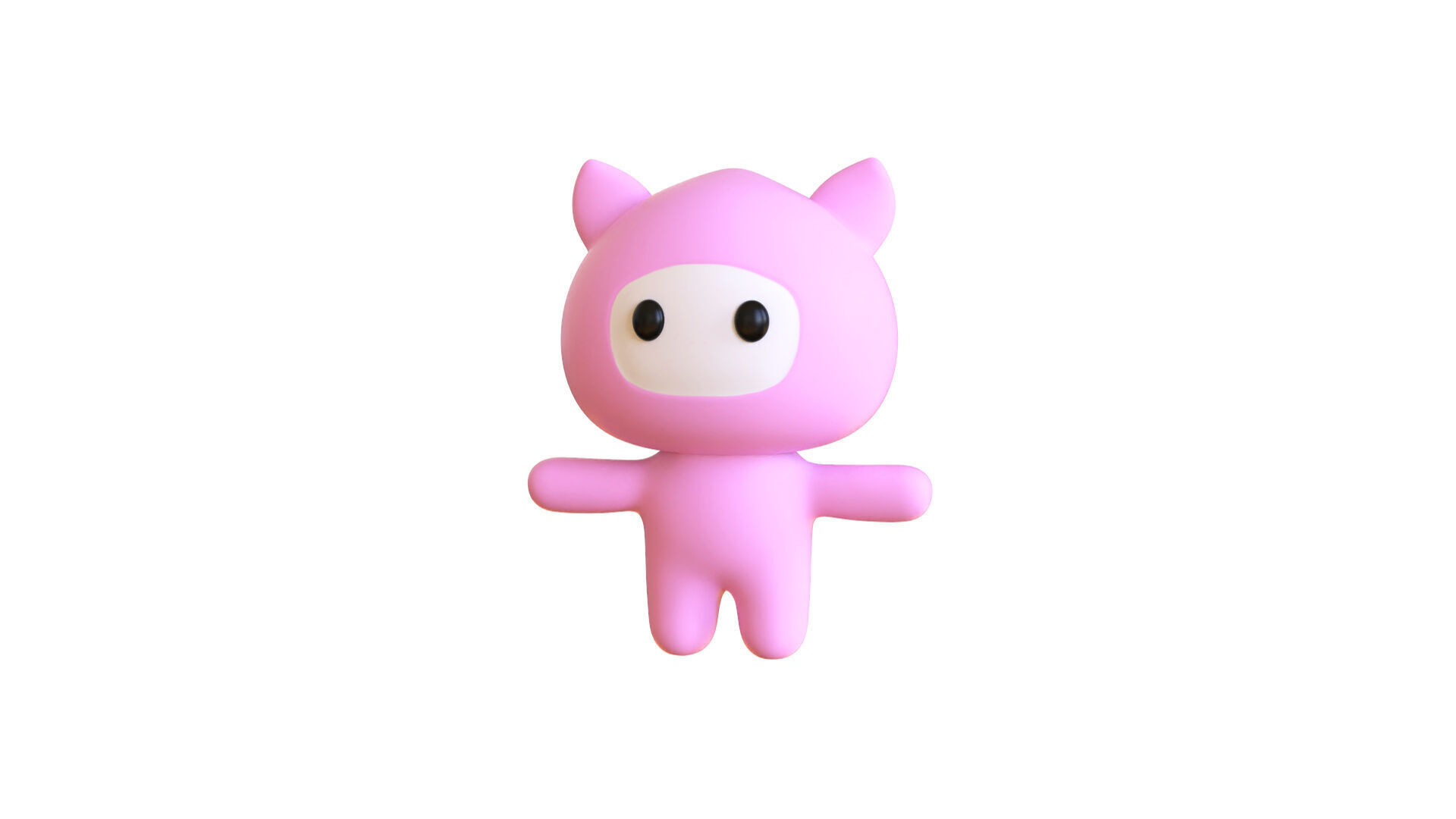 Low-Poly Character009 Mascot Animated  Low-poly 3D model_1