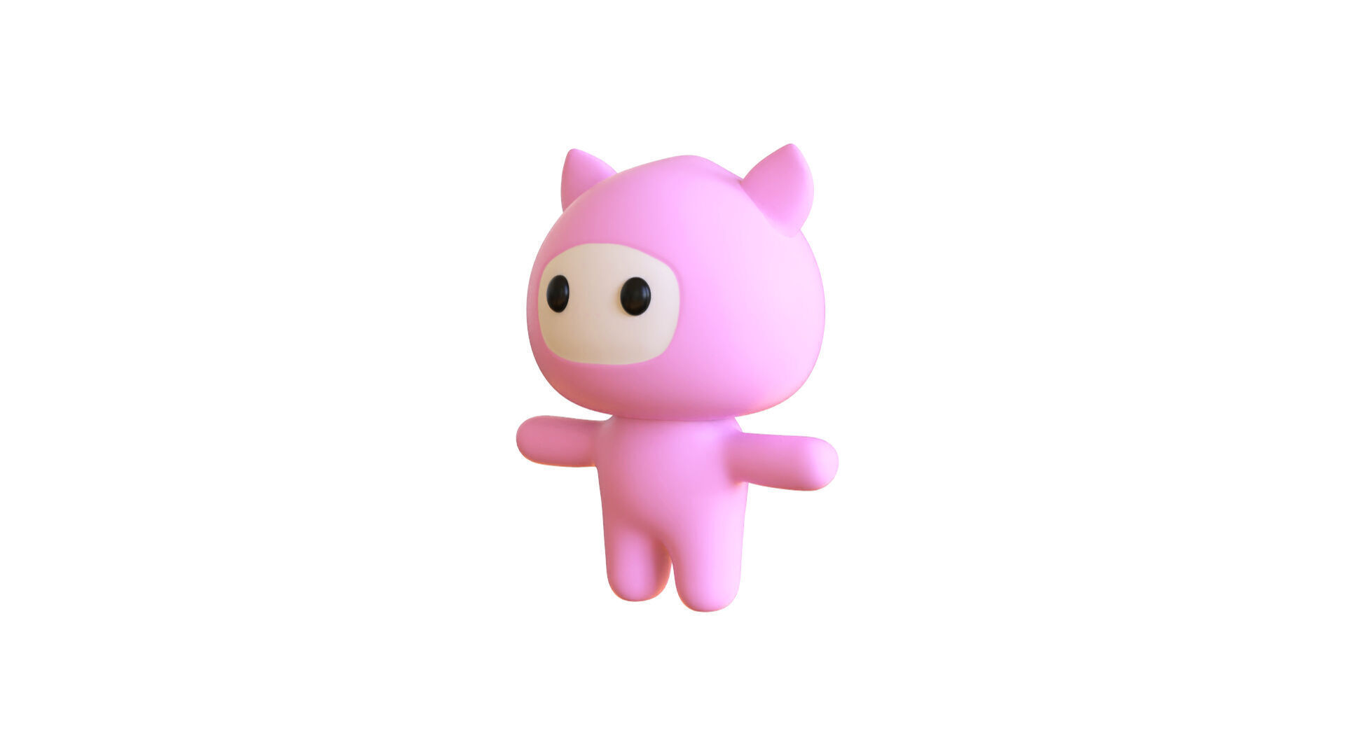 Low-Poly Character009 Mascot Animated  Low-poly 3D model_5