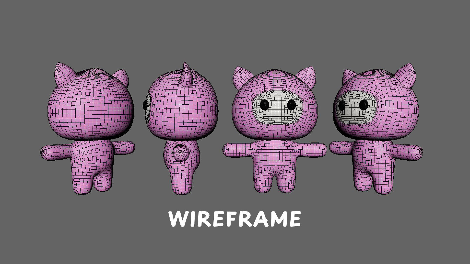 Low-Poly Character009 Mascot Animated  Low-poly 3D model_9