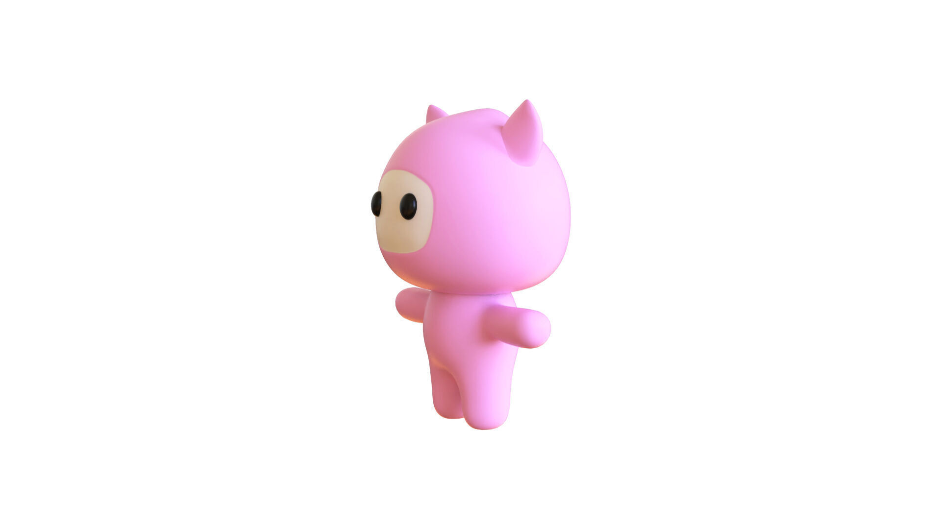 Low-Poly Character009 Mascot Animated  Low-poly 3D model_6
