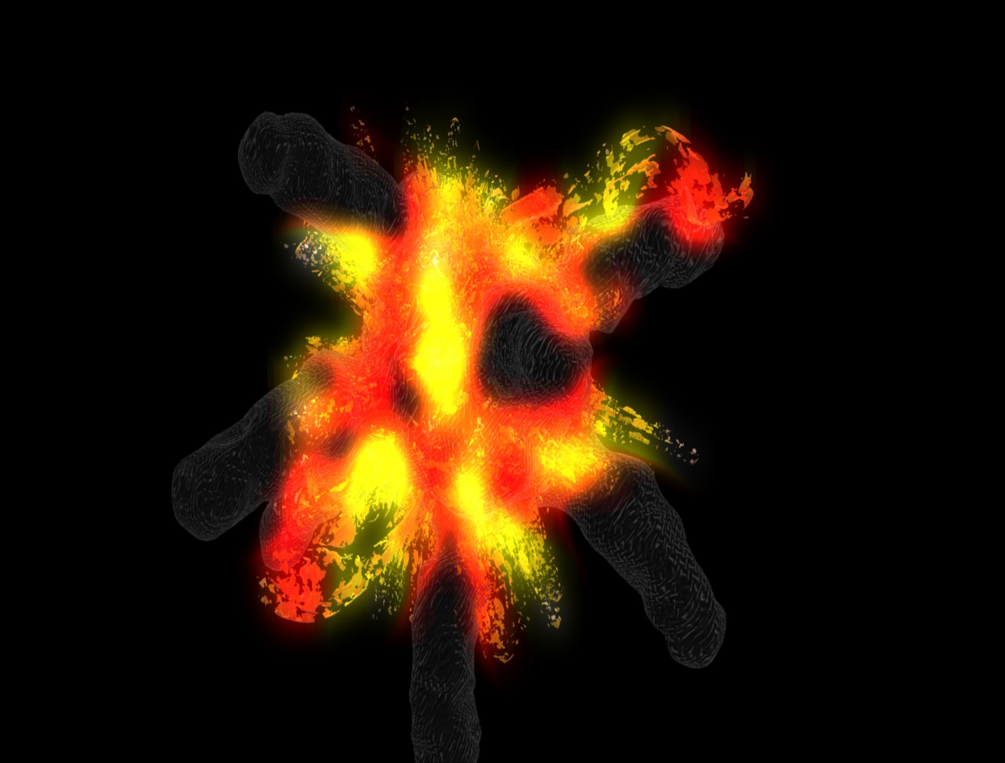 Explosion 3D fireball 3D model_3