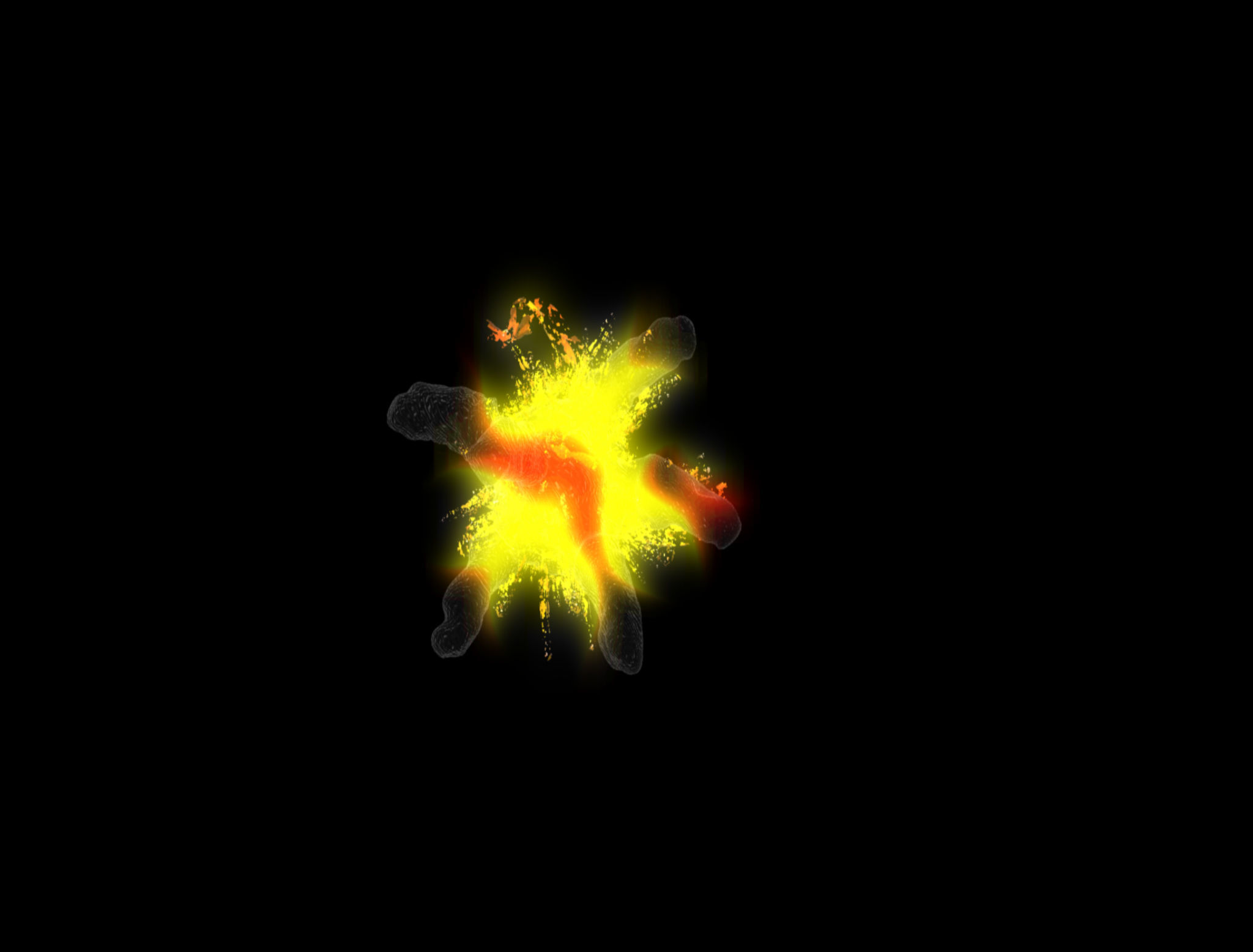 Explosion 3D fireball 3D model_2