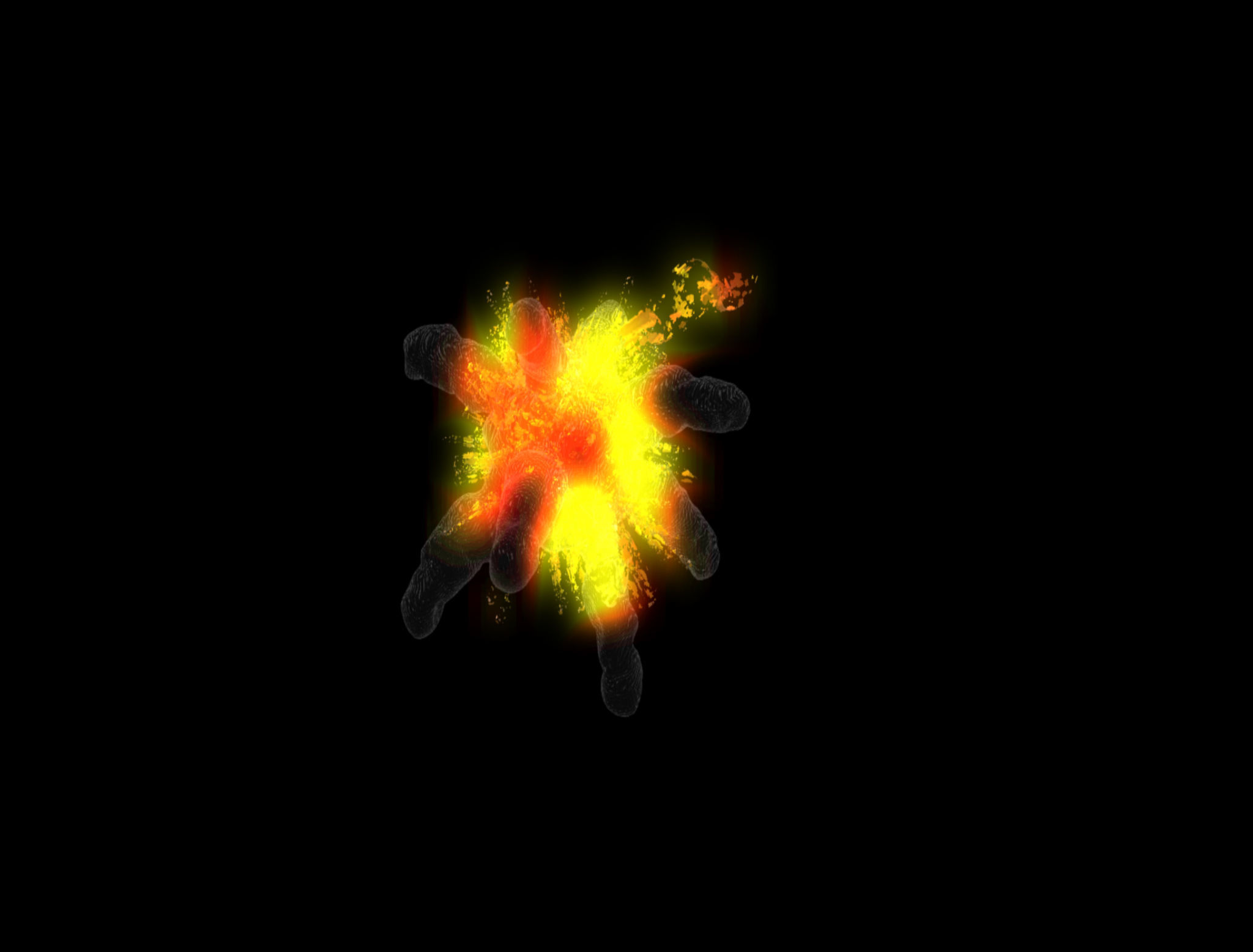 Explosion 3D fireball 3D model_1