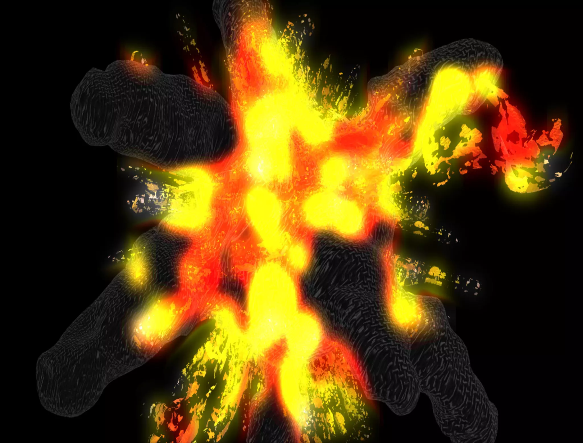 Explosion 3D fireball 3D model_0