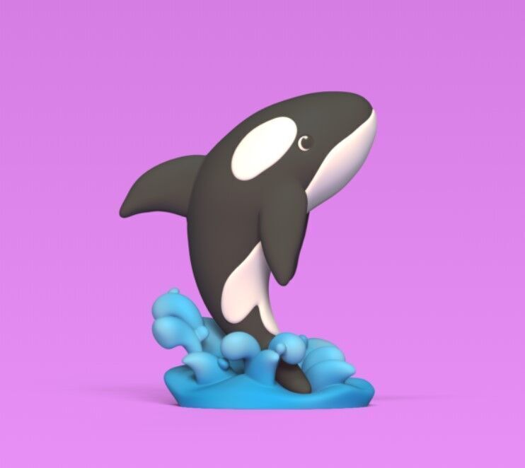 Orca Jumping 3D print model_4