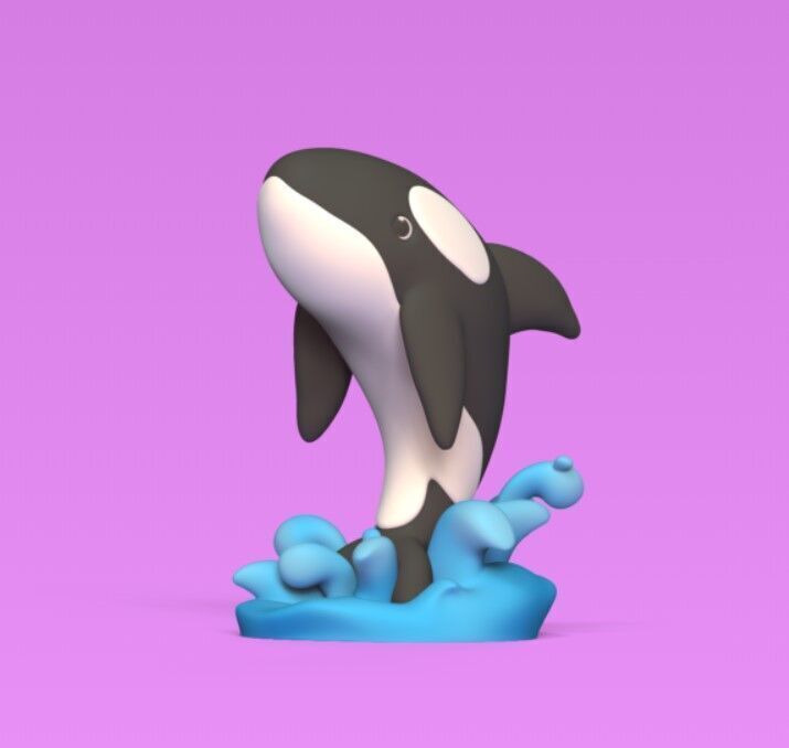 Orca Jumping 3D print model_1