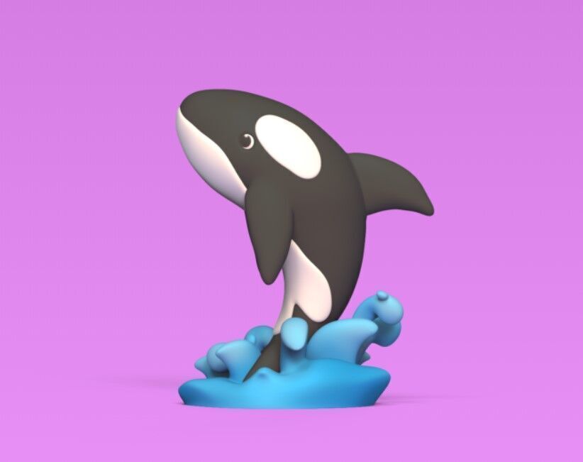 Orca Jumping 3D print model_2