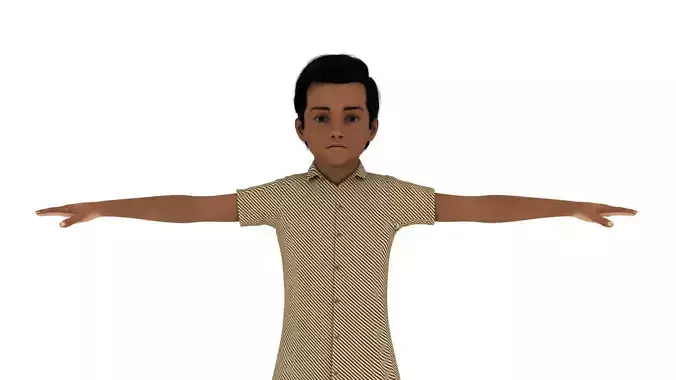 indian boy 3d model
