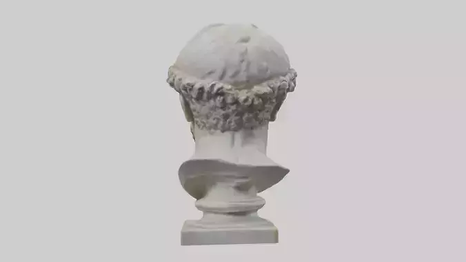 Roman Emperor Bust statue model Low-poly 3D model
