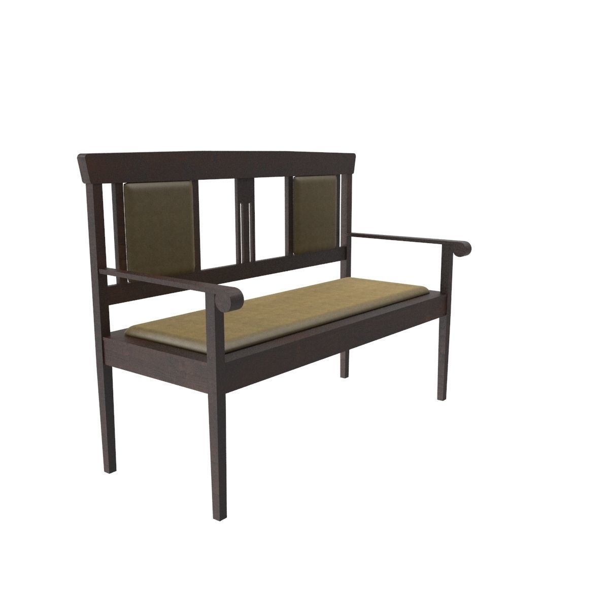 Antique sofa 3D model_3