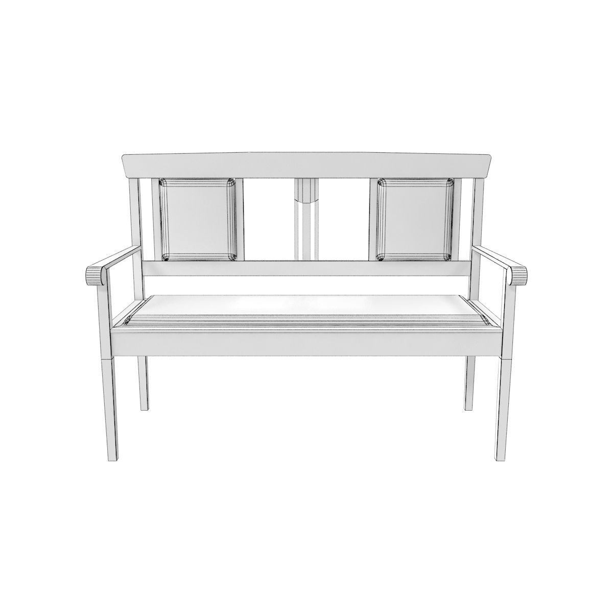 Antique sofa 3D model_35