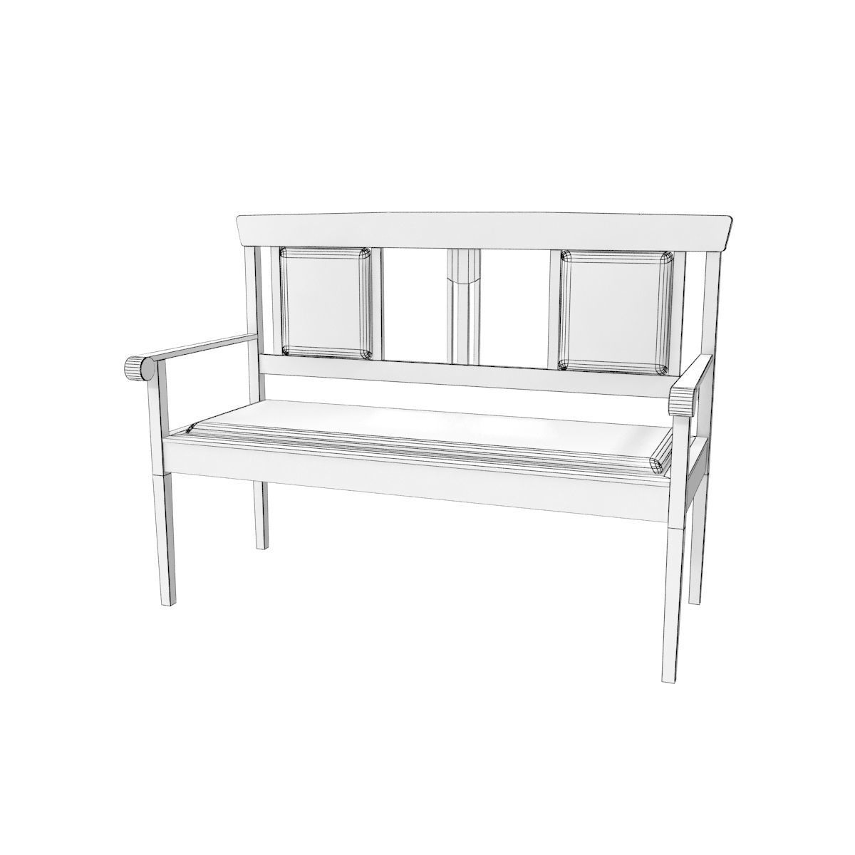 Antique sofa 3D model_43