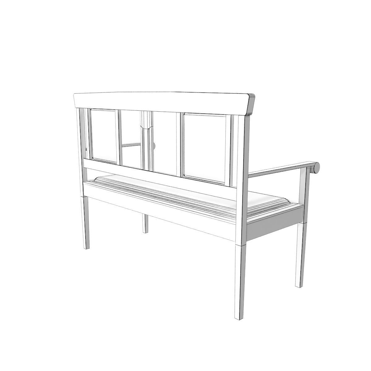 Antique sofa 3D model_38