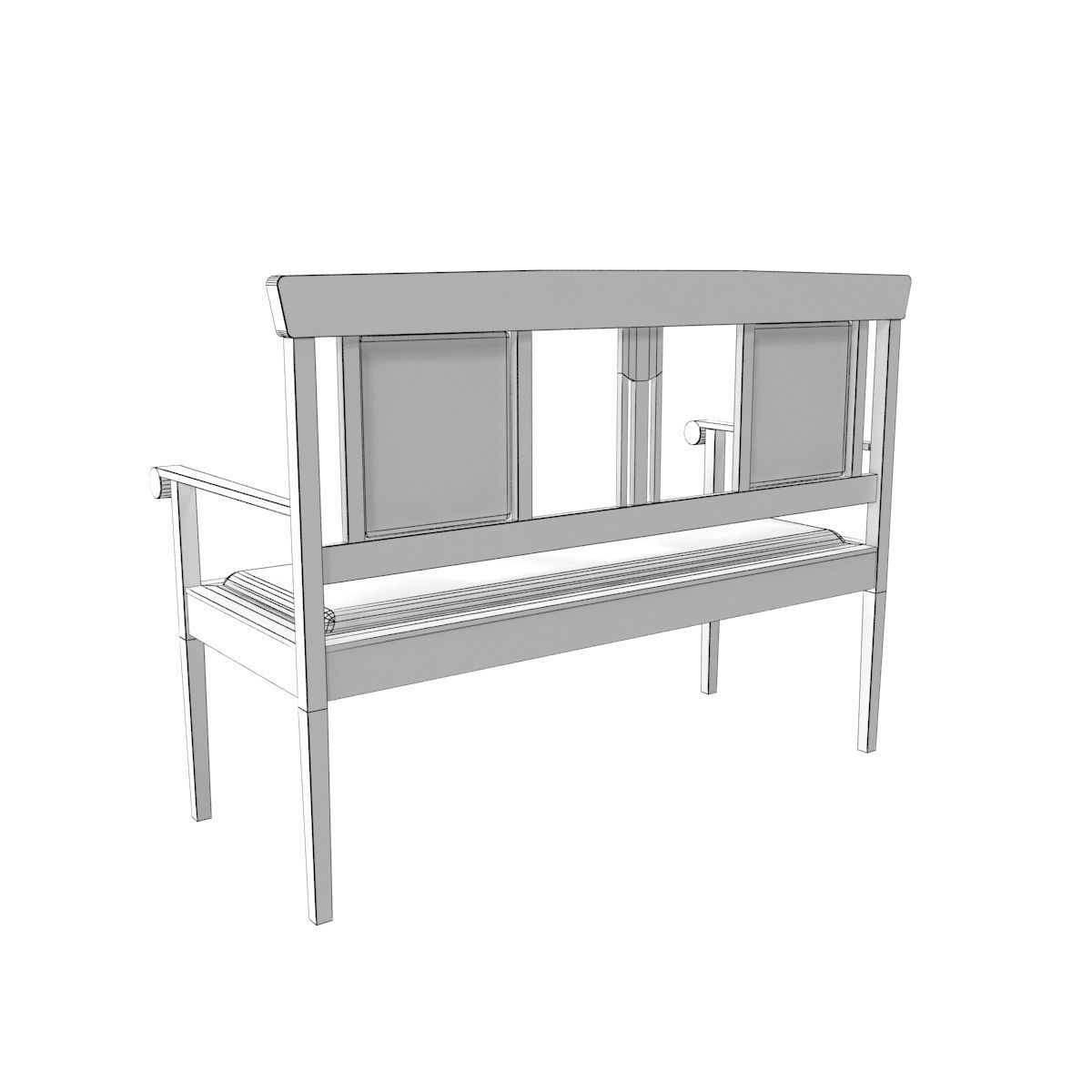 Antique sofa 3D model_40