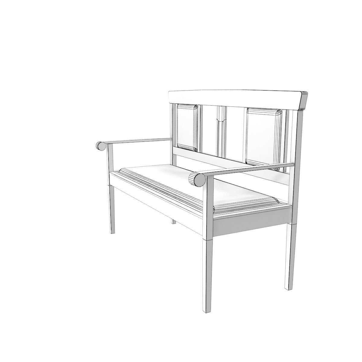 Antique sofa 3D model_41