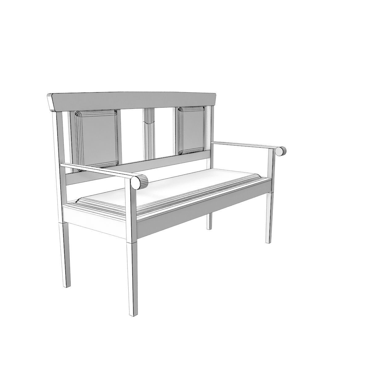 Antique sofa 3D model_36