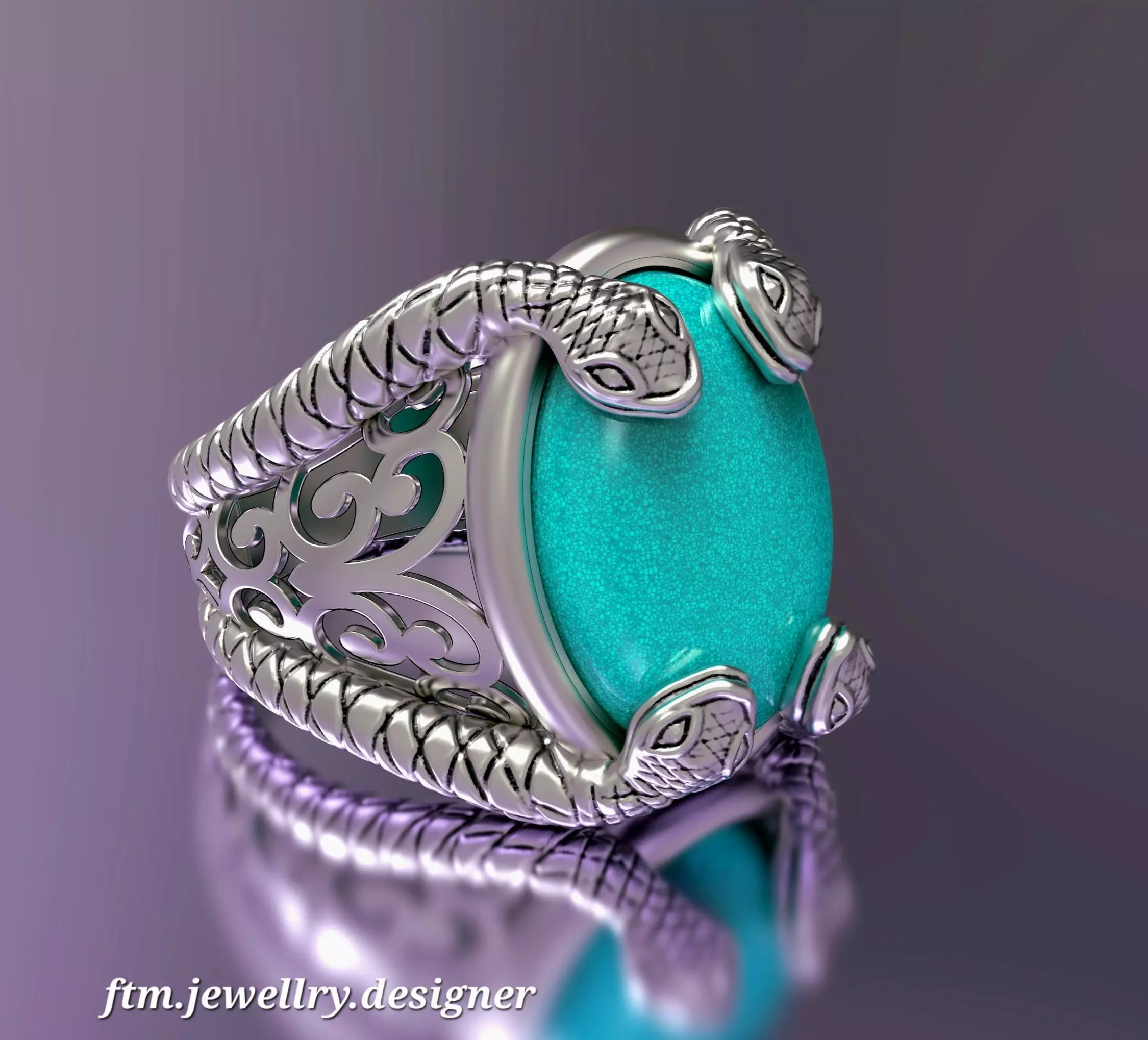snake ring Free 3D print model_0