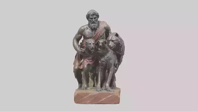 Romulus and Remus statue model Low-poly 3D model