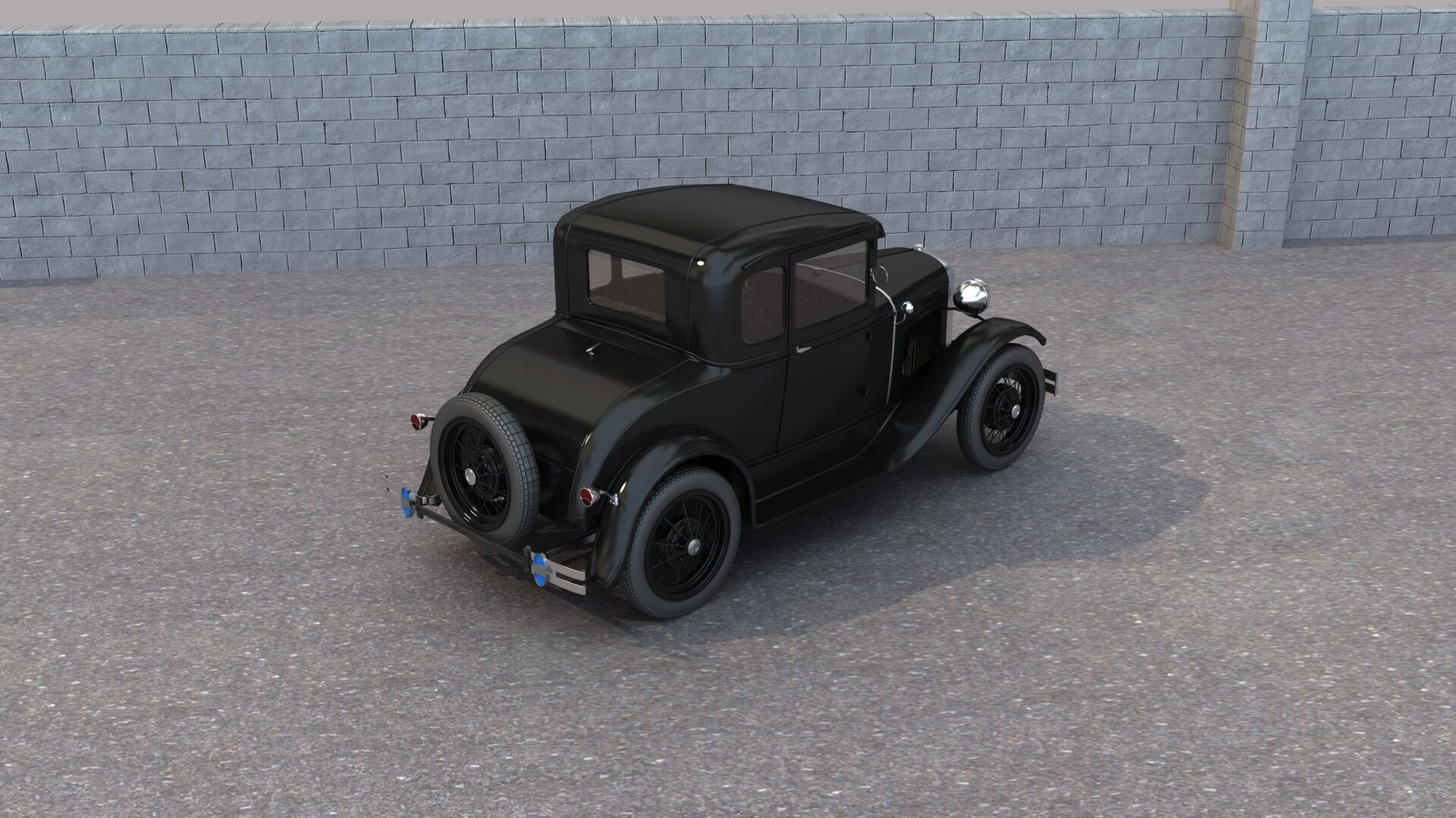 Classic Car Coupe 3D model_6