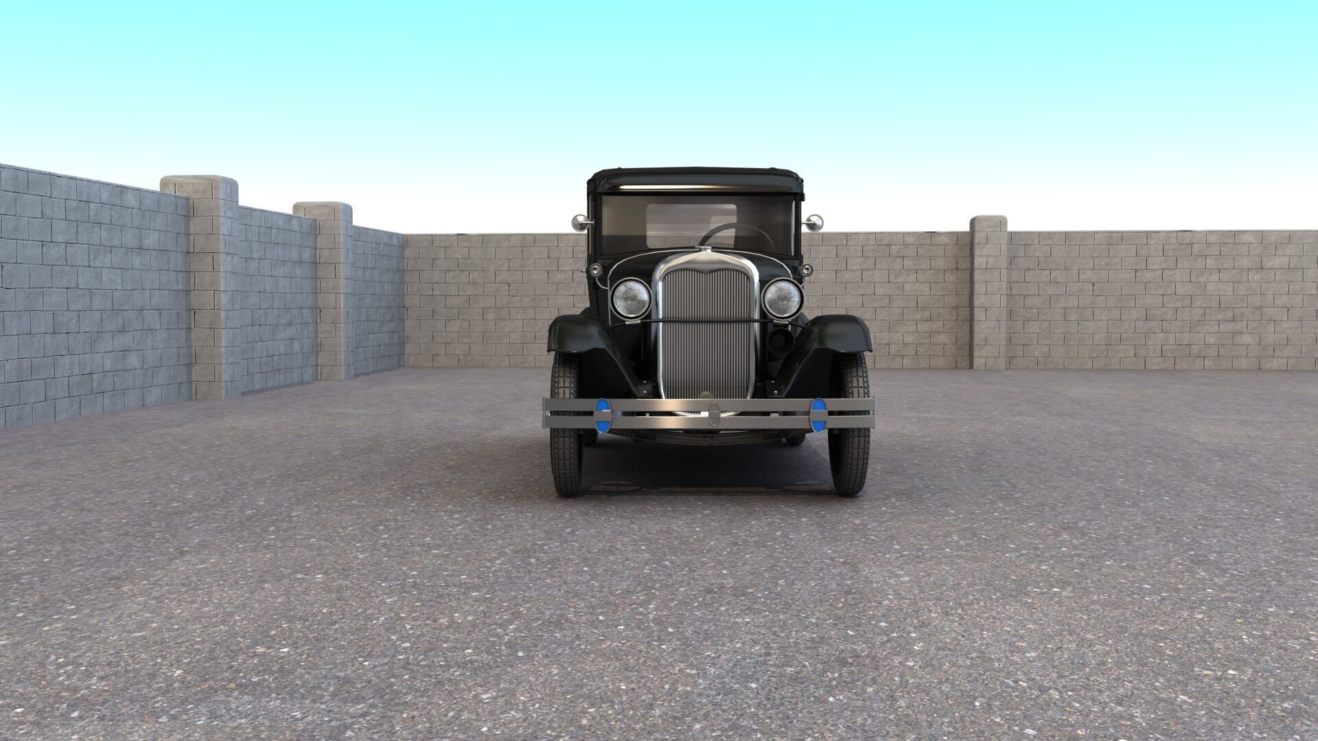 Classic Car Coupe 3D model_7