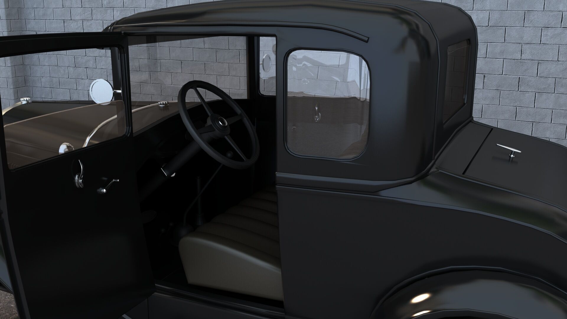 Classic Car Coupe 3D model_8