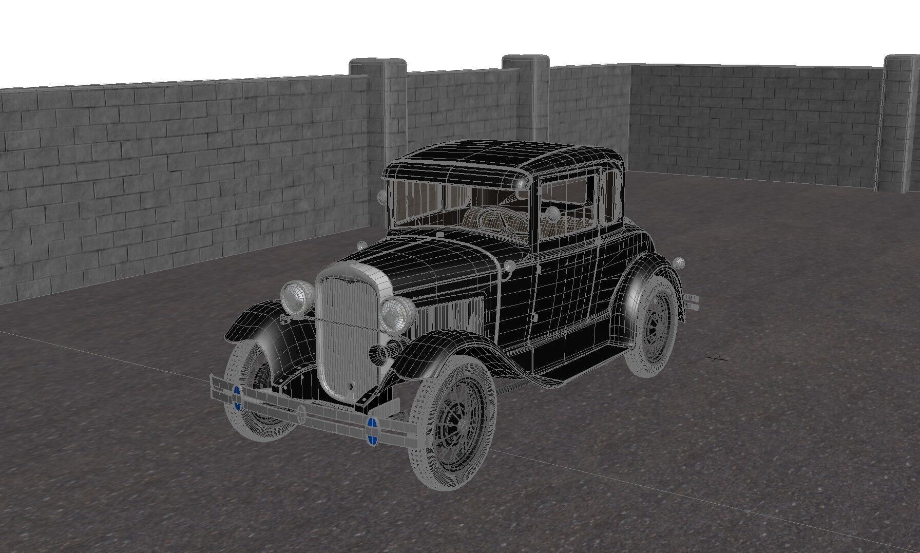 Classic Car Coupe 3D model_9