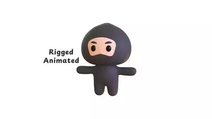 Low-Poly Character0010 Mascot Animated  Low-poly 3D model
