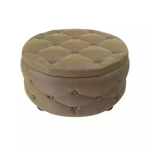 Leather pouf