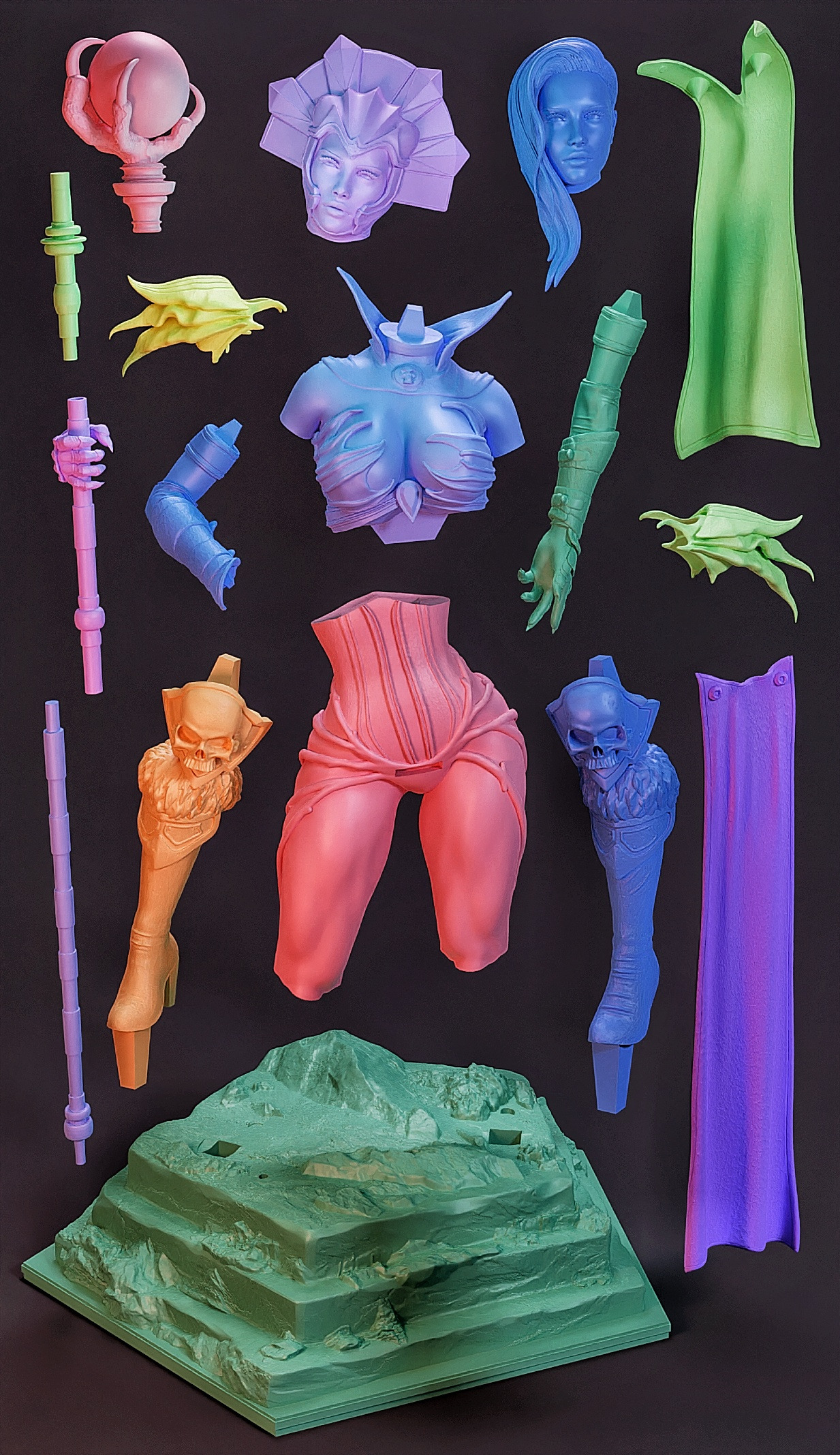 Evil Lyn - MOTU Masters of the Universe - STL 3D print model 3D print model_3