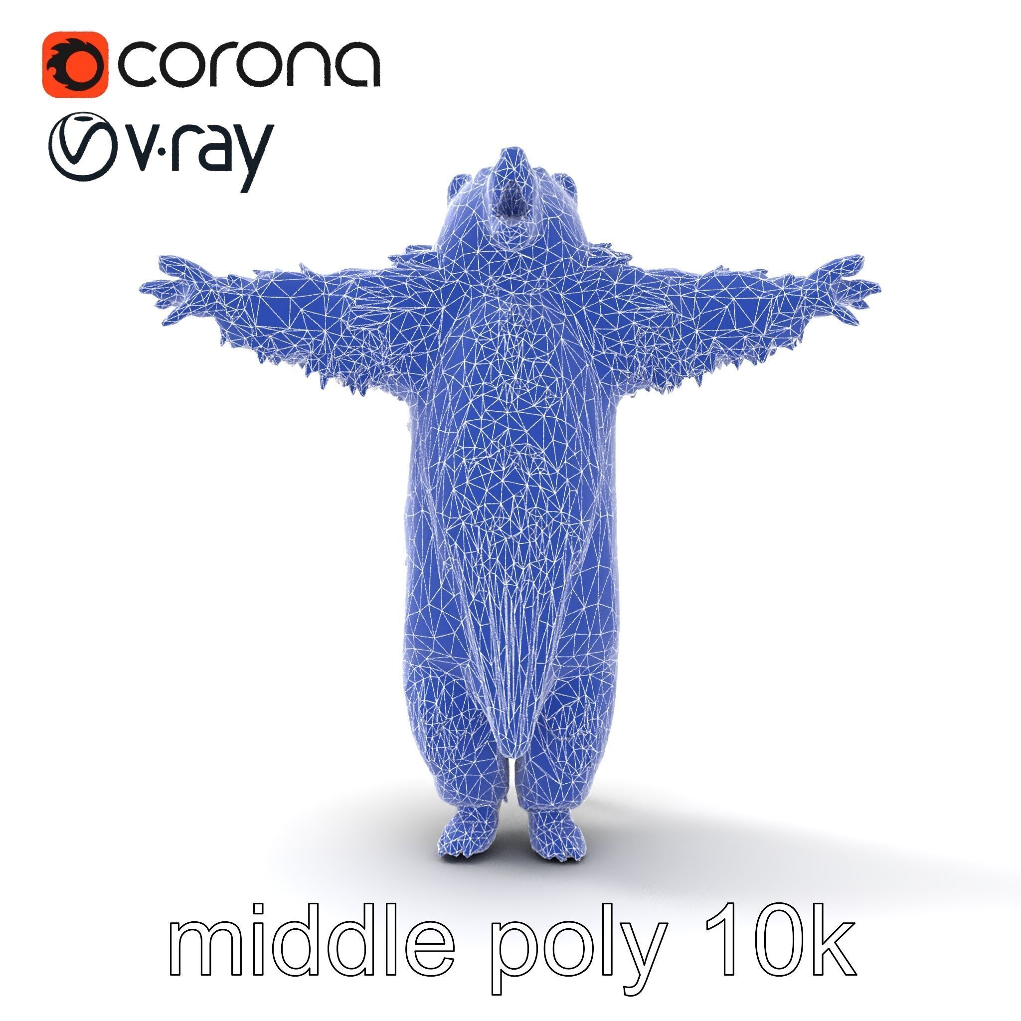 Grizzly Bear Forest Creature model pack Low-poly 3D model_20