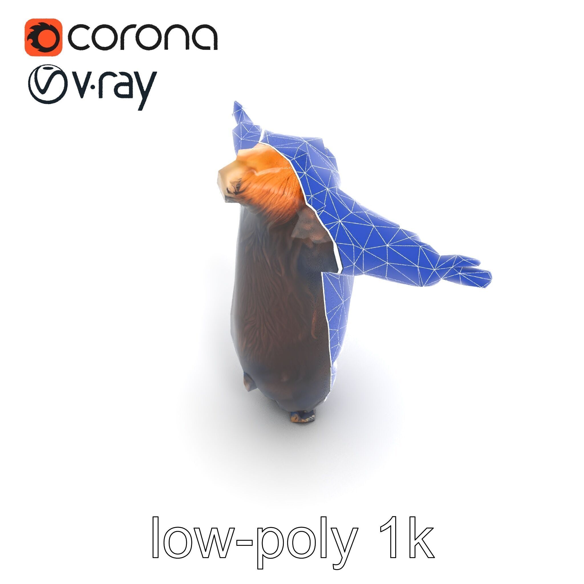 Grizzly Bear Forest Creature model pack Low-poly 3D model_15