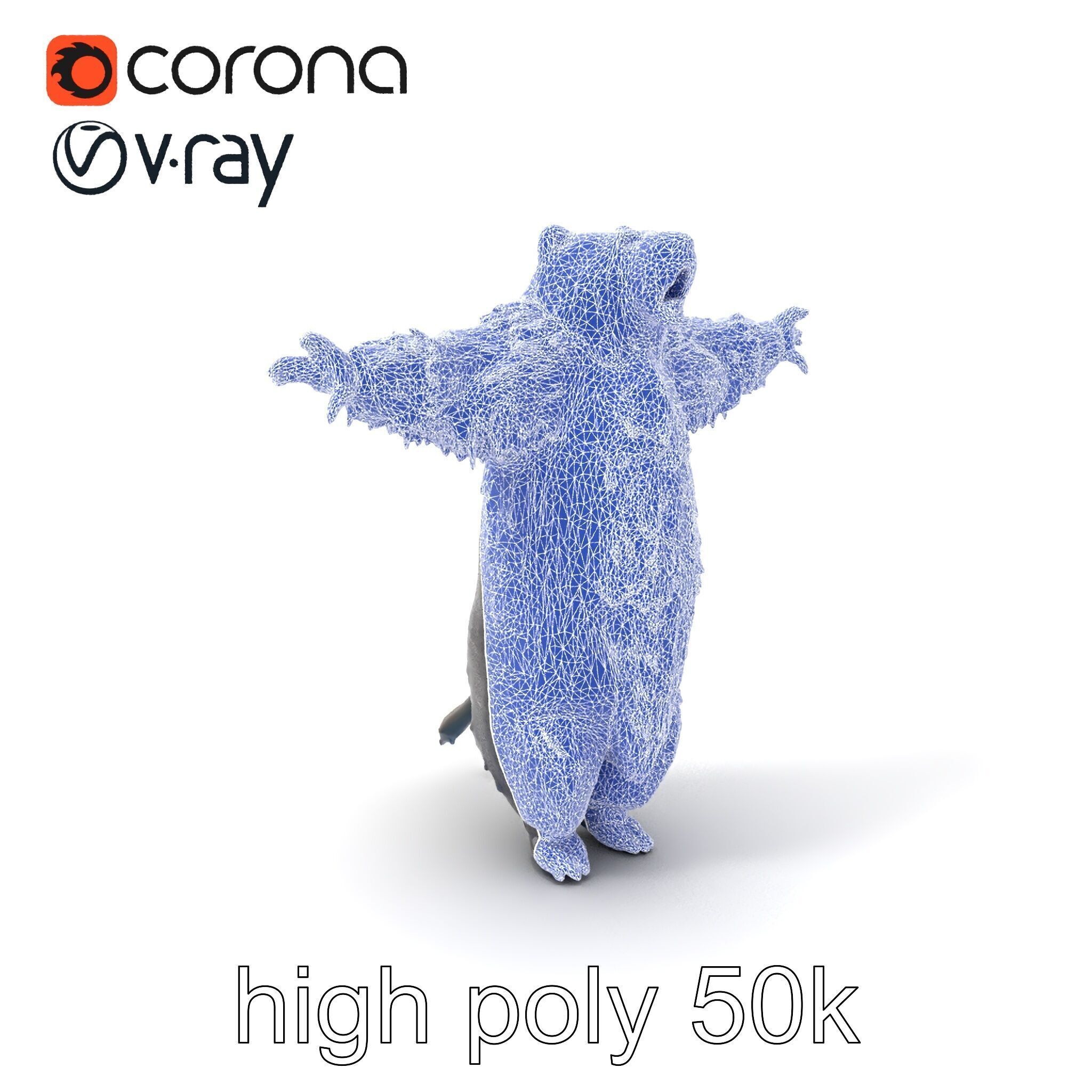 Grizzly Bear Forest Creature model pack Low-poly 3D model_5