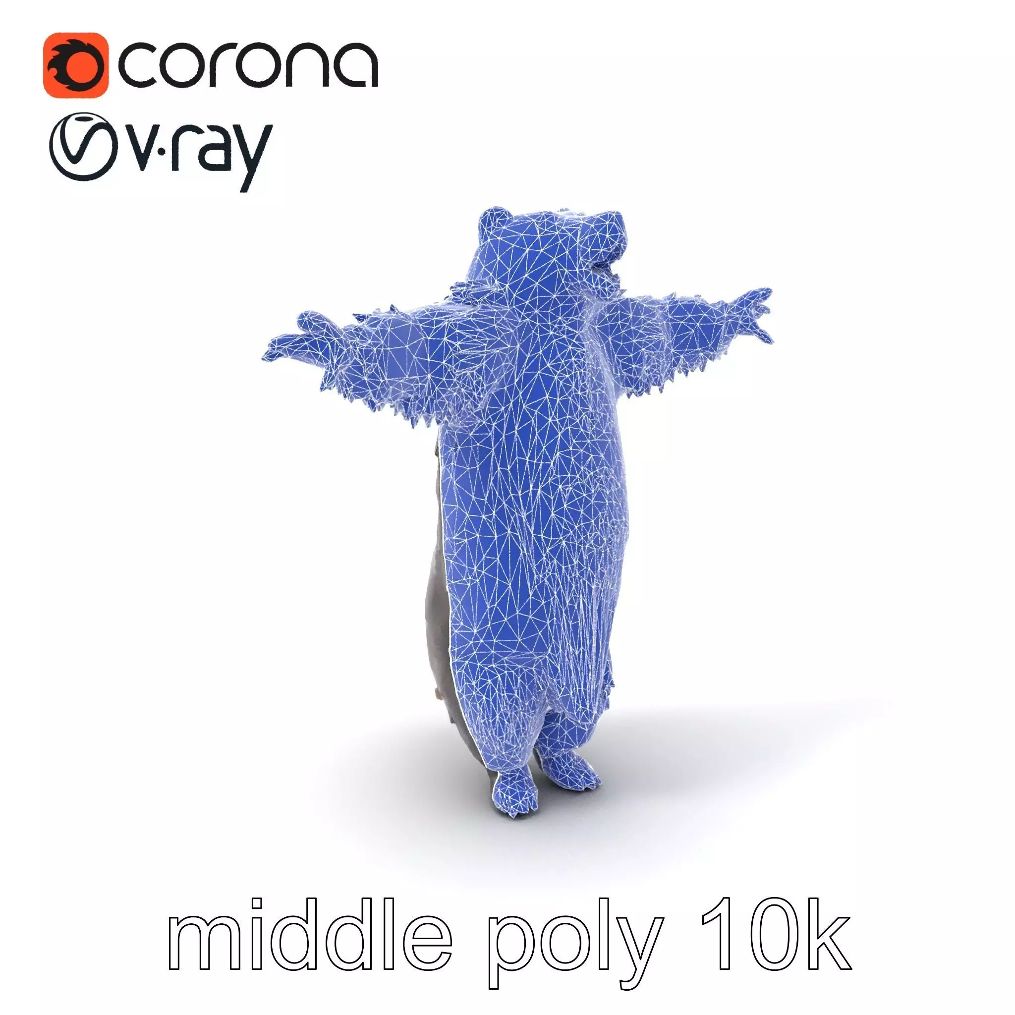 Grizzly Bear Forest Creature model pack Low-poly 3D model_0