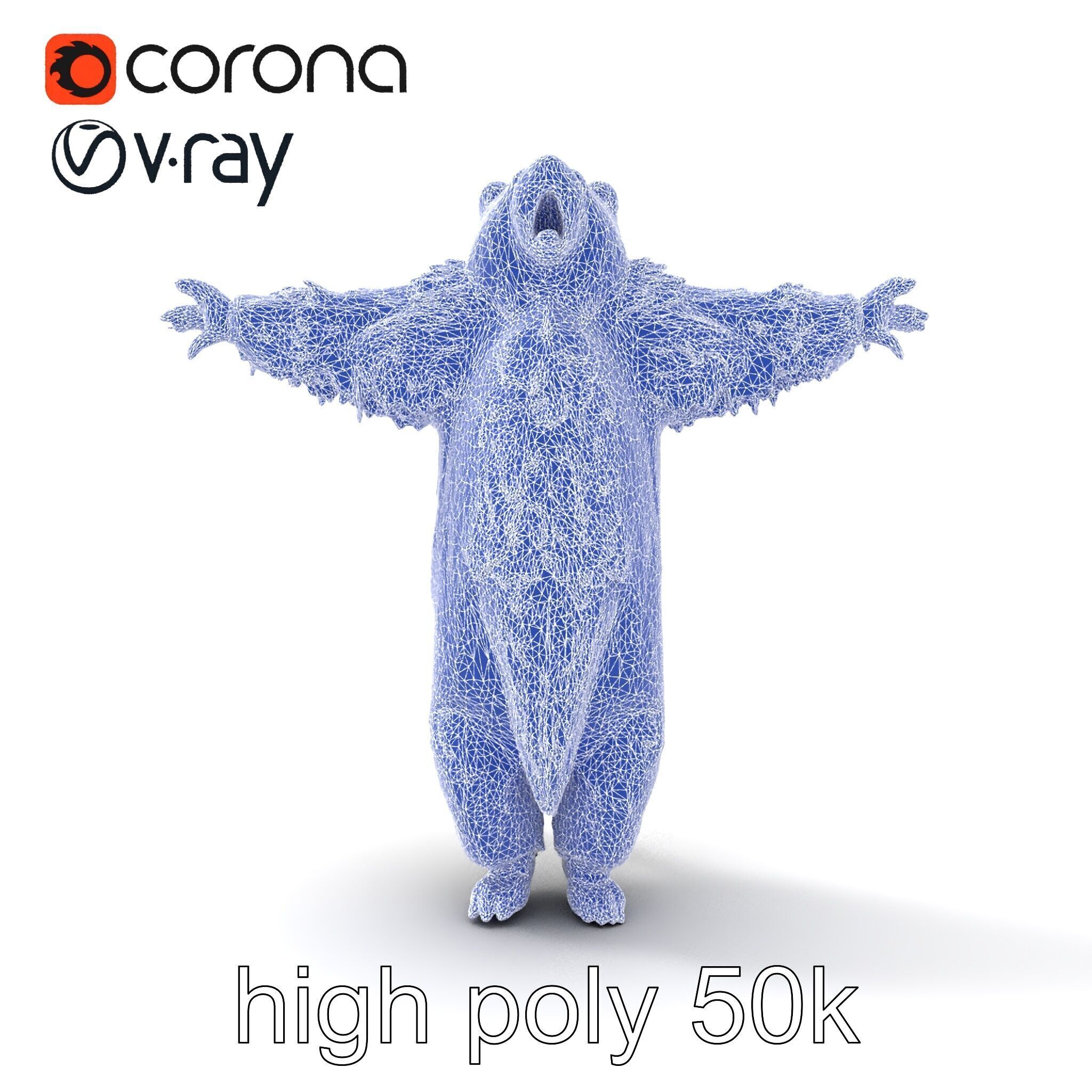 Grizzly Bear Forest Creature model pack Low-poly 3D model_29