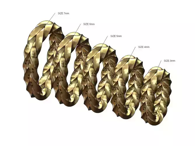 Mirrored square wire double twisted bail link