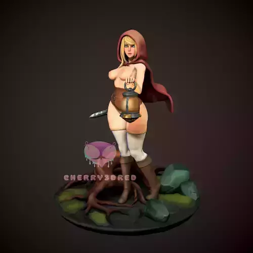 NSFW Red Riding Hood 3d Print STL Non and Pre Supported version