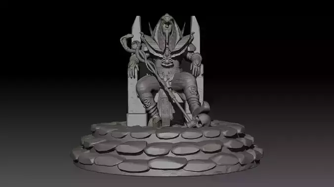 Pharaoh High Poly for 3d Print